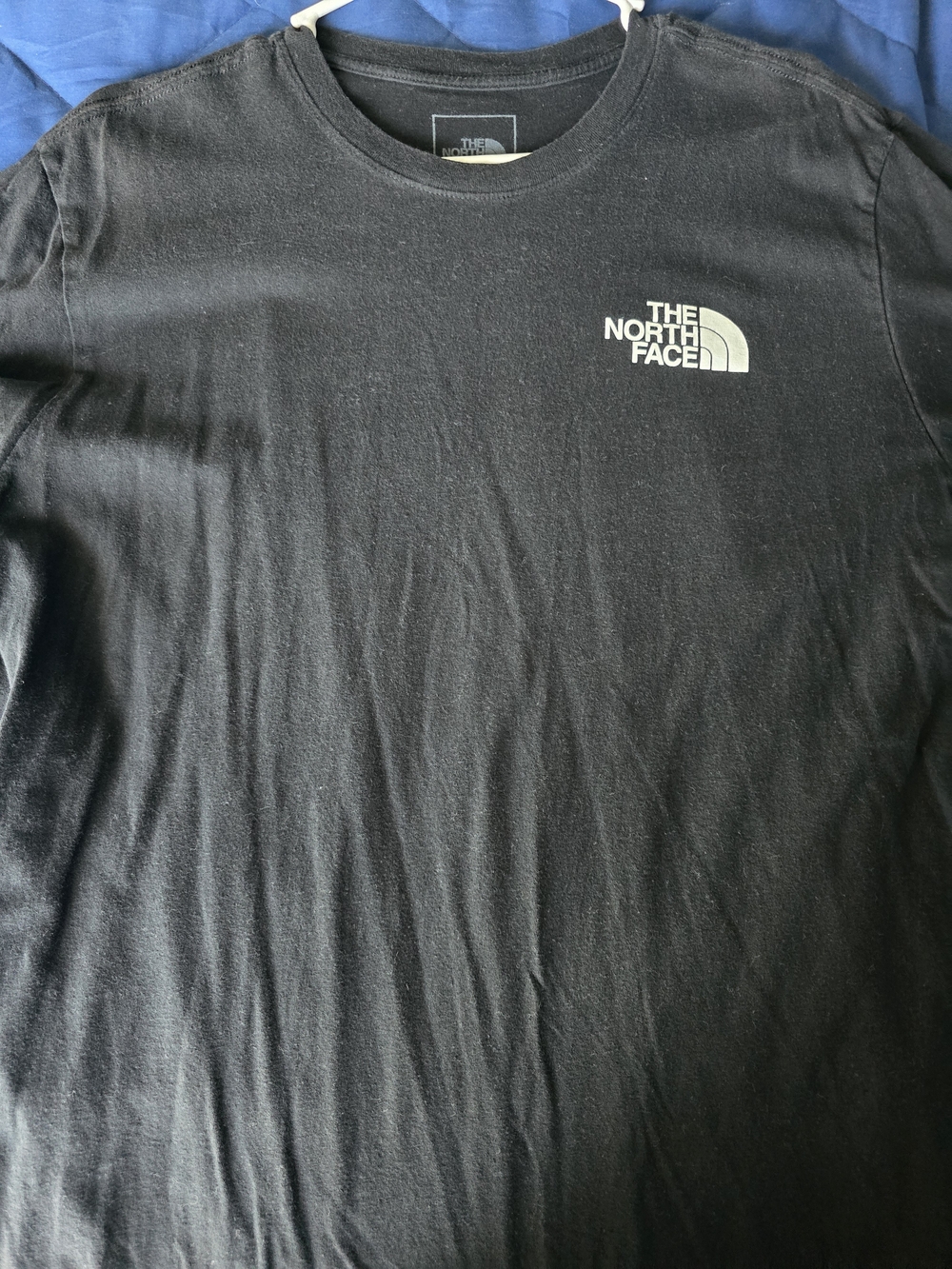 The North Face Men’s Black Long-Sleeve Tee with White Logo